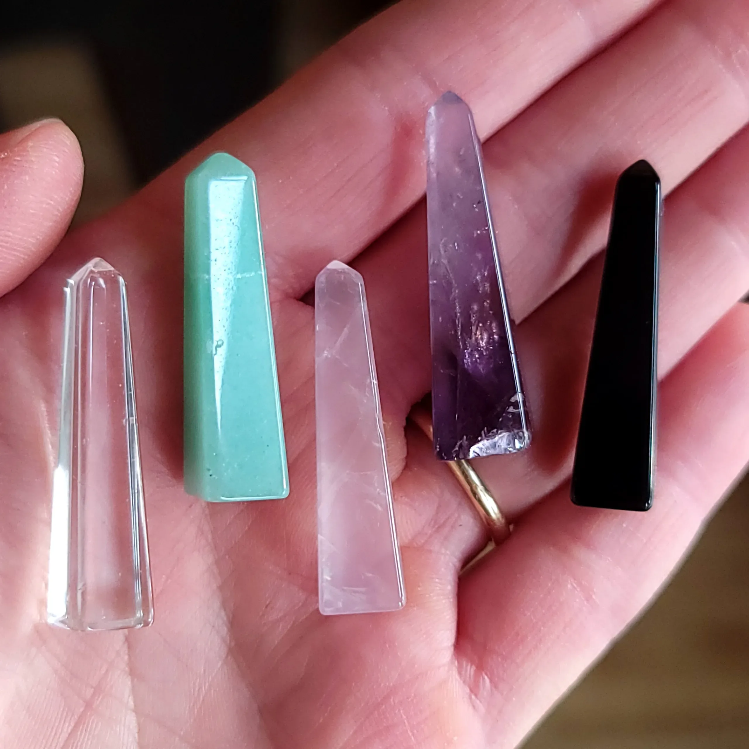 Mini Crystal Standing Obelisk Points ~1.4" | 9 Crystal Varieties
