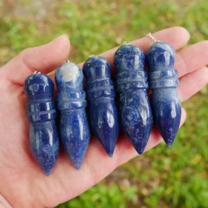 Large Sodalite Egyptian Karnac Pendulum 2.25-2.5"