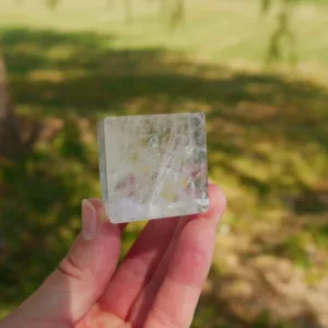 1.4″ Clear Quartz Hexahedron or Cube 4.1 Oz | Earth Element of the Platonic Solids | Sacred Geometry