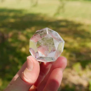 1.25" Clear Quartz Dodecahedron Crystal 2.5 Oz | Aether or Universe Element of the Platonic Solids | Sacred Geometry