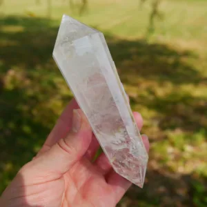 5" Sparkling Clear Quartz Vogel with 12 sides from Brazil | Crystal Healing | Energy Tools 7.3 oz