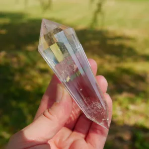 4" Sparkling Clear Quartz Vogel with 24 sides from Brazil | Crystal Healing | Energy Tools 4.2 oz