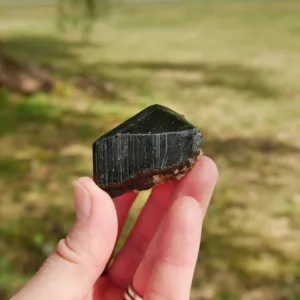 1.6" Naturally Terminated Black Schorl Tourmaline "Mercedes Symbol" | High Quality from Erongo, Namibia