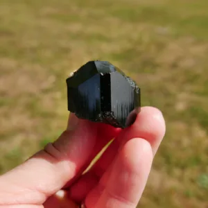 1.4" Naturally Terminated Black Schorl Tourmaline with Feldspar | High Quality from Erongo, Namibia 1.8 oz