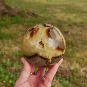 3.4" Huge Septarian Sphere from Mahajanga, Madagascar 2.8 Lbs!
