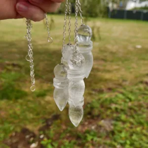 Clear Quartz Egyptian Karnac Pendulums 2.25-2.5" - Choose Your Own!