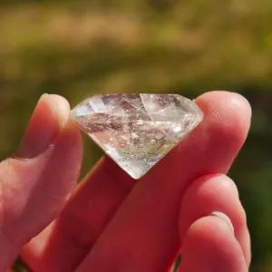 1" Light Smoky Quartz Diamond Brilliant Cut 70 Carat