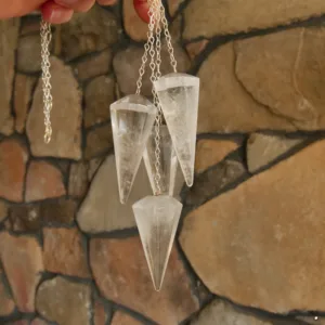 Large Clear Quartz Pendulums from Brazil 2.25-2.5" - Choose Your Own!