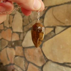 Tiger Eye Faceted Cone Pendulums - Choose Your Own!