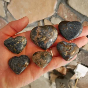 1" Dumortierite Crystal Hearts from Madagascar - Rare! You Choose!