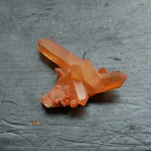 2" Large Tangerine Quartz Cluster from Brazil 0.4 oz | Hematite or Ferruginous Quartz