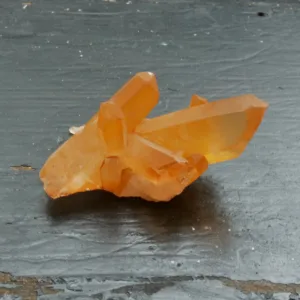 2" Large Tangerine Quartz Cluster from Brazil 1.1 oz | Hematite or Ferruginous Quartz