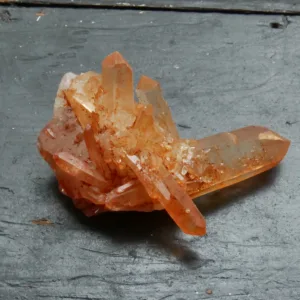 2.5" Large Tangerine Quartz Cluster from Brazil 1.9 oz | Hematite or Ferruginous Quartz