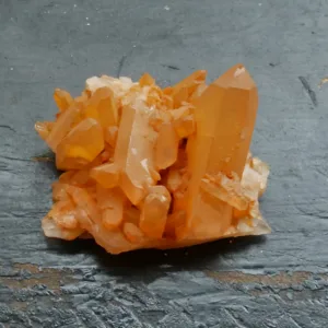 2.5" Large Tangerine Quartz Cluster from Brazil 4.2 oz | Hematite or Ferruginous Quartz