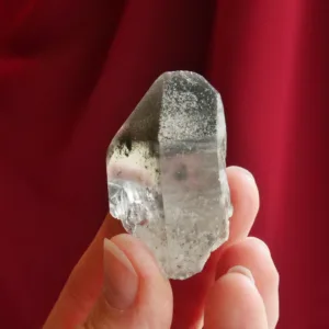 1.75″ Black Phantom Lemurian Raw Crystal Point 1.1 oz