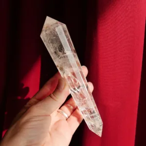 6" *SINGING* Clear Quartz Vogel with 12 sides from Brazil | Crystal Healing | Energy Tools 7.2 oz