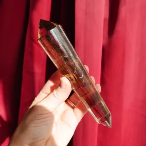 6.25" *SINGING* Smoky Quartz Vogel with 24 sides from Brazil | Crystal Healing | Energy Tools 8.6 oz