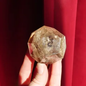 1.75″ Smoky Quartz Dodecahedron Crystal 5.8 Oz | Aether or Universe Element of the Platonic Solids | Sacred Geometry