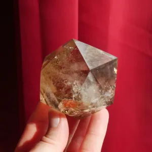 2″ Smoky Quartz Icosahedron Crystal 9.4 Oz | Water Element of the Platonic Solids | Sacred Geometry