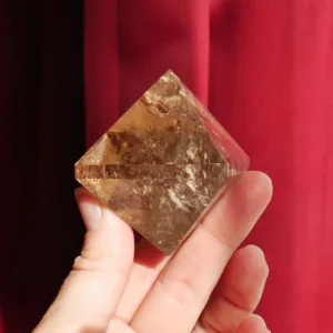 2″ Smoky Quartz Octahedron Crystal 5.4 Oz | Air Element of the Platonic Solids | Sacred Geometry
