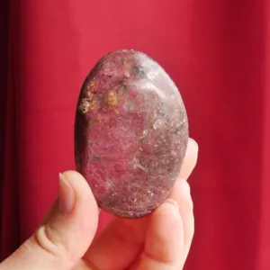 2.25" Rhodonite Palmstone or Gallet
