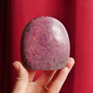 3" Rhodonite Standing Freeform | Juicy Pink Color!