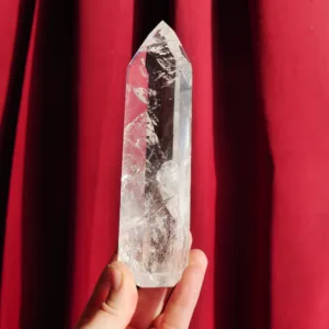 5.6" Clear Quartz Point with Penetrator, Bridge or Inner Child Point (Crystal Inside a Crystal)
