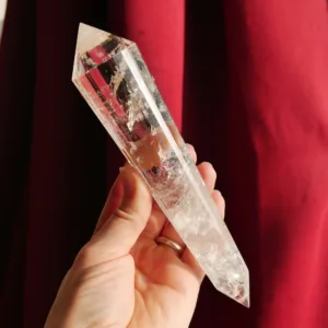 7.25" *SINGING* Clear Quartz Vogel with 24 sides from Brazil | Crystal Healing | Energy Tools 10.9 oz