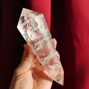 5.5" Sparkling Clear Quartz Vogel with 24 sides from Brazil | Crystal Healing | Energy Tools 16.5 oz