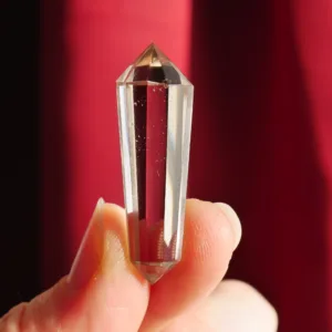 1.5" Smoky Quartz Mini Vogel with 12 sides | Crystal Healing | Energy Tools 0.3 oz