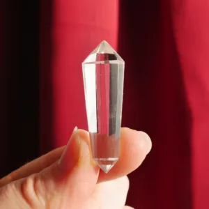 1.6" Clear Quartz Mini Vogel with 12 sides | Crystal Healing | Energy Tools 0.4 oz
