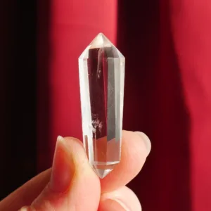 1.6" Clear Quartz Mini Vogel with 12 sides | Crystal Healing | Energy Tools 0.3 oz