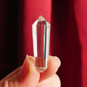 1.4" Clear Quartz Mini Vogel with 12 sides | Crystal Healing | Energy Tools 0.3 oz