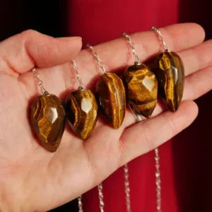 Tiger Eye Faceted Teardrop Pendulums - Choose Your Own!