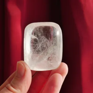 1.8" Clear Quartz Soap | Square Palm Stone