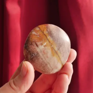 2" Red Aventurine Flat Palm Stone