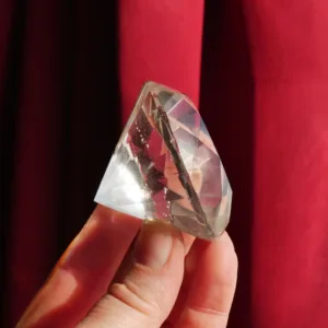 2.2" XL Clear Quartz Diamond Brilliant Cut with Phantoms! 586 Carat