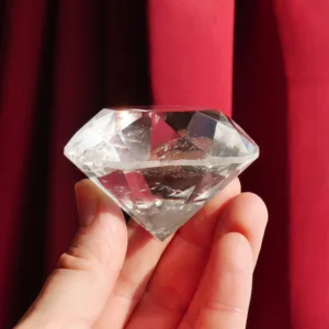 2.4" XL Garden Quartz Diamond Brilliant Cut Crystal Carving 785 Carat