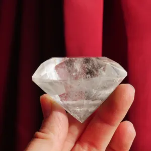 2.25" XL Clear Quartz Diamond Brilliant Cut Crystal Carving 638 Carat