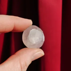 0.8" Amethyst Diamond Brilliant Cut Crystal Carving 39 Carat