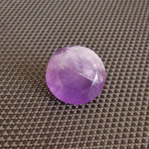 0.8" Amethyst Diamond Brilliant Cut Crystal Carving 38.3 Carat