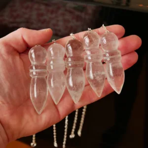 Clear Quartz Egyptian Karnac Pendulums 2.25-2.5" - Choose Your Own!