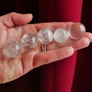 0.75" Clear Quartz Crystal Sphere from Brazil