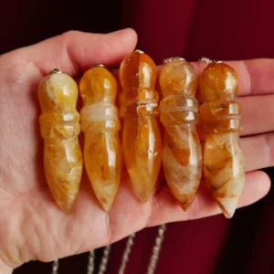 Golden Healer Quartz Egyptian Karnac Pendulums | Hematoid Quartz | Choose Your Own!