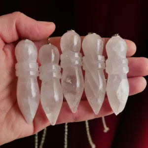 Rose Quartz Egyptian Karnac Pendulums 2.25-2.5" - Choose Your Own!