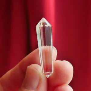 2.4" Clear Quartz Vogel Crystal | 12-Sided Double Terminated Healing Wand (Brazil) 0.1 oz