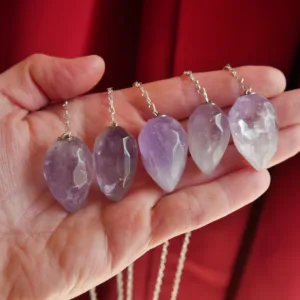 Amethyst Faceted Teardrop Pendulum from Brazil - You Choose!
