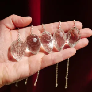 Clear Quartz Faceted Teardrop Pendulum from Brazil - You Choose!
