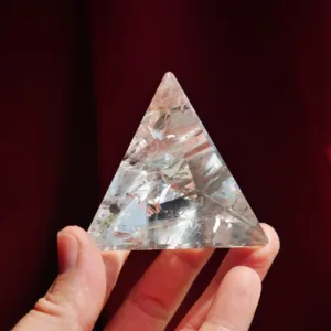 2.5″ Clear Quartz Tetrahedron 3.8 Oz | Fire Element of the Platonic Solids | Sacred Geometry