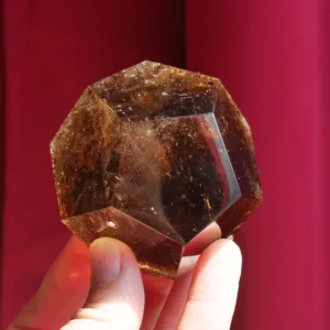 2″ Natural Smoky Quartz Dodecahedron Crystal 10.3 Oz | Aether or Universe Element of the Platonic Solids | Sacred Geometry